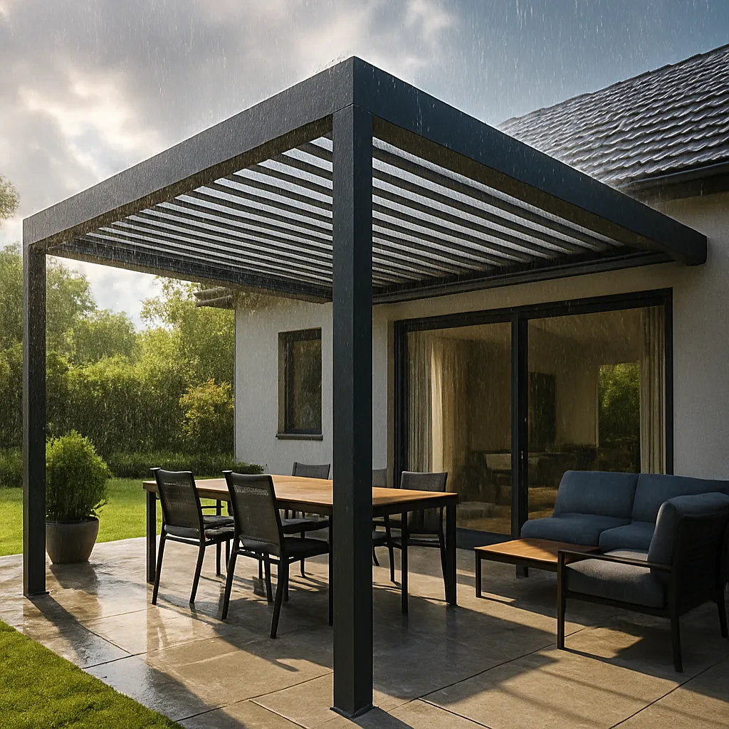 Czy pergola chroni przed deszczem i słońcem